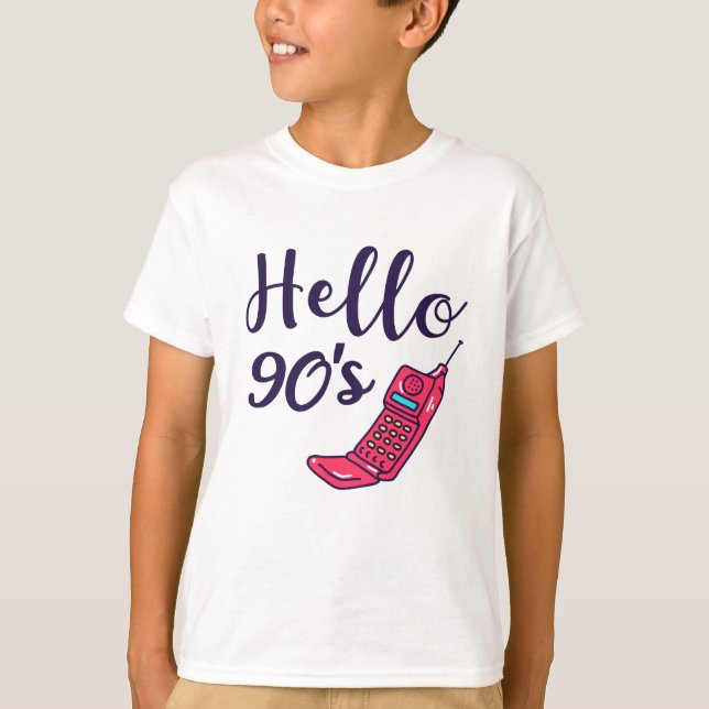 Camiseta Hola teléfono móvil de los 90 (Anverso)