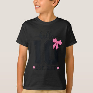 Camiseta Hola Ten Est 2016 10 Cumpleaños Coquette Bow 10 A