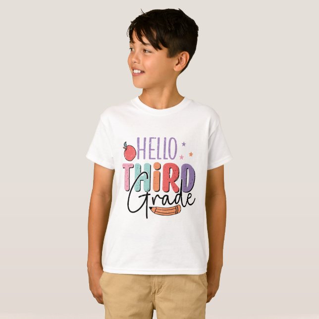 Camiseta Hola tercer grado (Anverso completo)