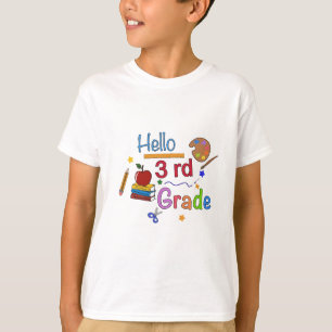 Camiseta Hola tercer grado - Cute de vuelta al diseño escol