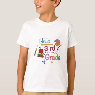 Camiseta Hola tercer grado - Cute de vuelta al diseño escol