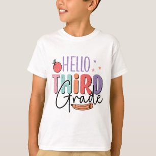Camiseta Hola tercer grado de vuelta a la escuela