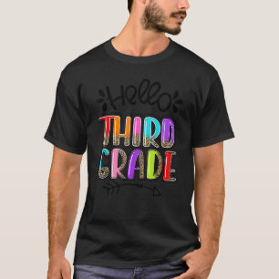 Camiseta Hola, tercer grado de vuelta a la escuela 3º grado