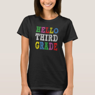 Camiseta Hola Tercer Grado De vuelta a la escuela Hola 3e