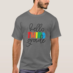 Camiseta Hola, Tercer Grado De Vuelta A La Escuela Para Pro