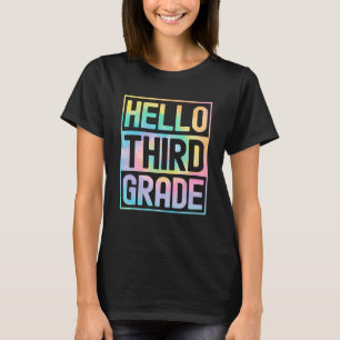 Camiseta Hola tercer grado de vuelta a la escuela profesor 