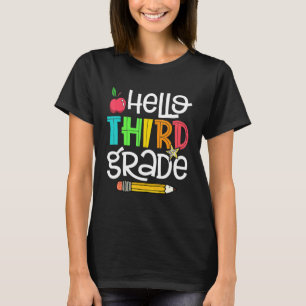 Camiseta Hola Tercer Grado De vuelta a la escuela Profesor