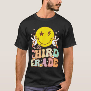 Camiseta Hola tercer grado Hippie Smile Face 3º grado de vu