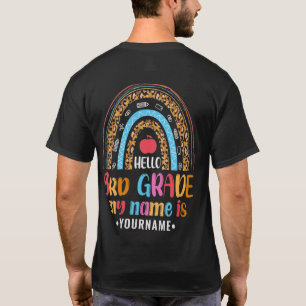Camiseta Hola tercer grado Mi nombre está de vuelta a la es
