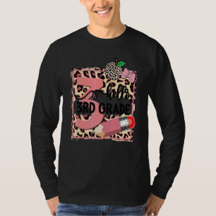 Camiseta Hola Tercer Grado Mujeres Niñas Rosa De Regreso A 