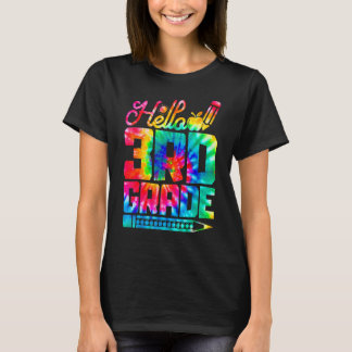Camiseta Hola Tercer Grado Tie Dye Regreso a Clases Primer 
