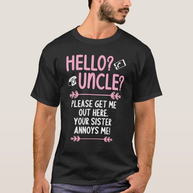 Camiseta Hola tío Por favor, sáqueme aquí (Anverso)