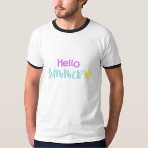 Camiseta Hola tipografía de verano
