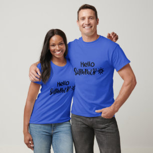 Camiseta Hola tipografía de verano