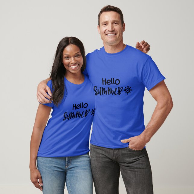 Camiseta Hola tipografía de verano (Unisexo)