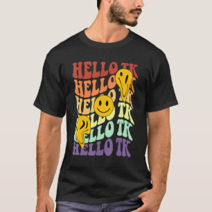 Camiseta Hola Tk vibes sonrisa retro cara Back To School ki