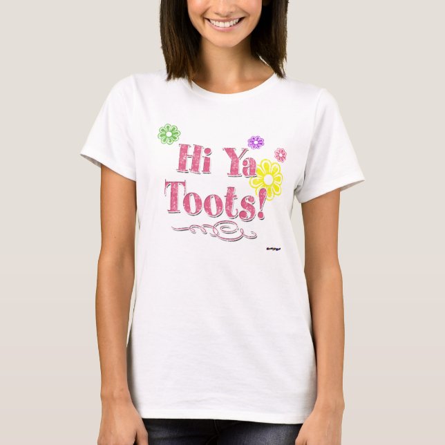 Camiseta ¡Hola toques de bocina de Ya! rosa (Anverso)