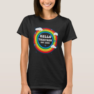 Camiseta Hola Trece Octubre 2008 Nubes De Arcoiris Cutas 13