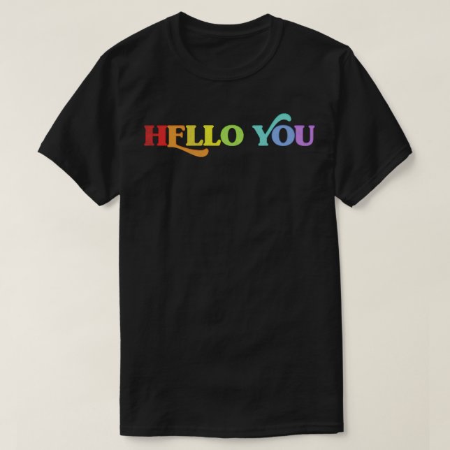Camiseta HOLA TÚ Estilo Típográfico Retro Faded 2 (Diseño del anverso)