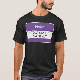 Camiseta Hola... ***Tu Personalizado Mensajes de texto*** E