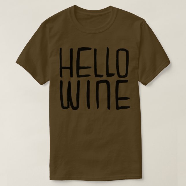Camiseta Hola Typografía de vino Halloween Pun (Diseño del anverso)