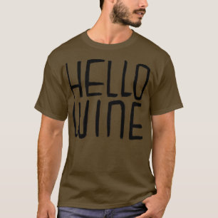 Camiseta Hola Typografía de vino Halloween Pun