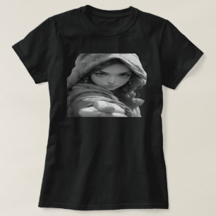 Camiseta Hola, Un pulgar hacia arriba en blanco y negro en