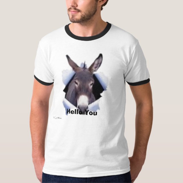 Camiseta Hola usted de su burro del amigo (Anverso)