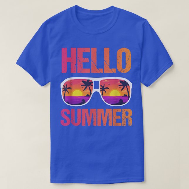 Camiseta Hola vacaciones de verano (Diseño del anverso)