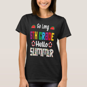 Camiseta Hola, vacaciones de verano de 6 grados