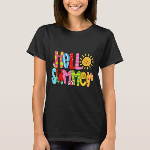 Camiseta Hola vacaciones de verano Ice Cream Popsicle Water