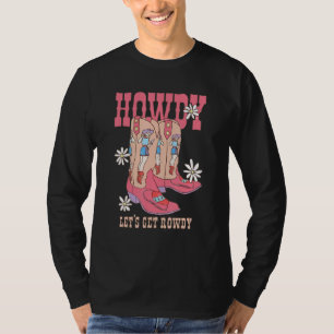Camiseta Hola Vamos a Alborotar Botas de Vaquera Despedida 