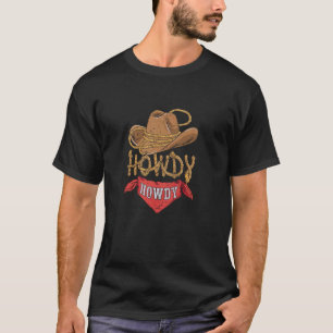 Camiseta Hola Vaquero Pañuelo Rojo Afroamericano Western