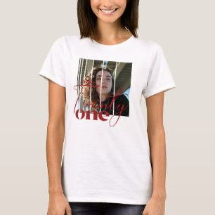 Camiseta Hola Veintiún cumpleaños moderno 21