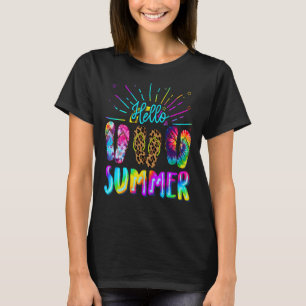 Camiseta Hola veraneantes Vacaciones Flip Flops Beach Life 