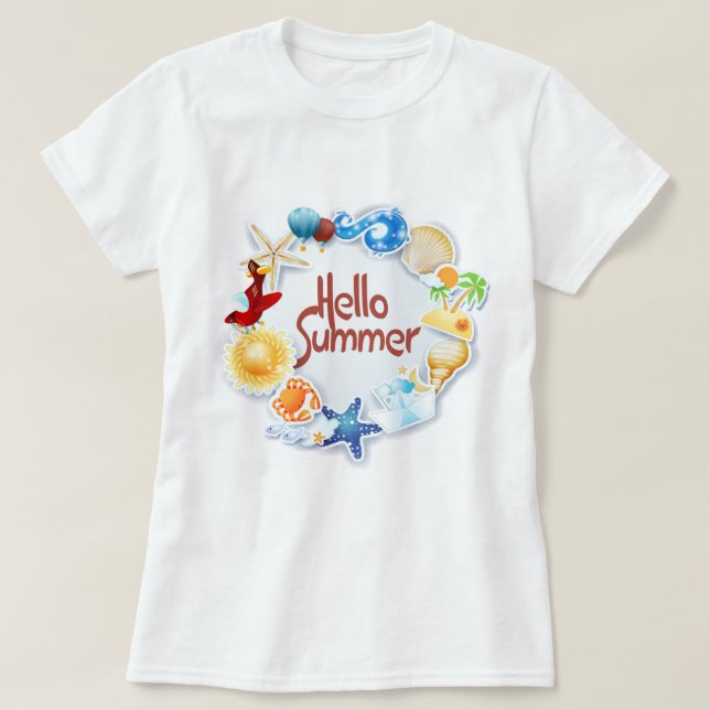 Camiseta Hola verano (Diseño del anverso)