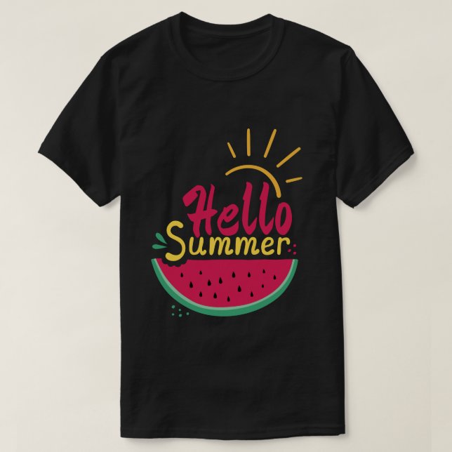 Camiseta hola verano (Diseño del anverso)