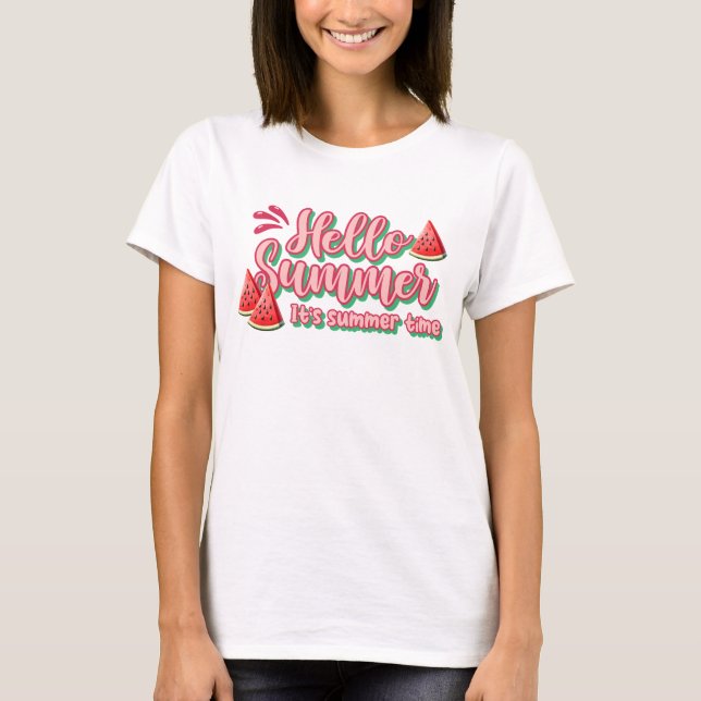 Camiseta Hola verano (Anverso)