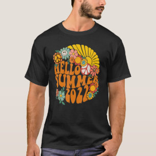 Camiseta Hola verano 2022 Flor Hawaii Beach vacaciones de v