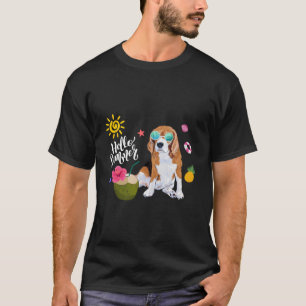 Camiseta Hola verano Beagle Dog Lover Tropical Beach Summe
