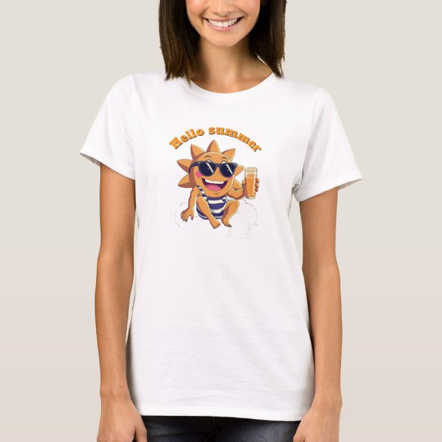 Camiseta Hola verano body de bebé (Anverso)