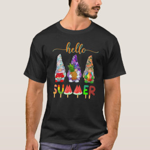 Camiseta Hola verano colorido Gnome Summertime Beach Vacat
