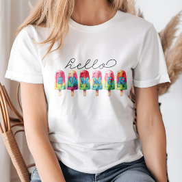 Camiseta "Hola verano" colorido helado pop