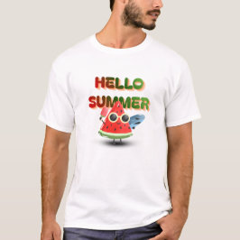 Camiseta Hola Verano Cute Sandía Arte de Playa