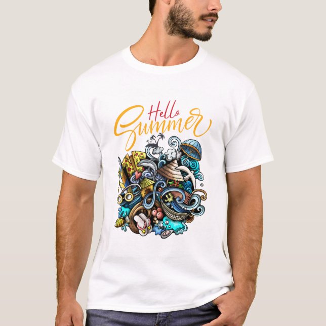 Camiseta Hola, verano de 2026, viaje de vacaciones en el Co (Anverso)