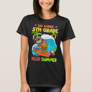 Camiseta Hola, verano de 5° grado Hola Piscina Rex Dinosaur