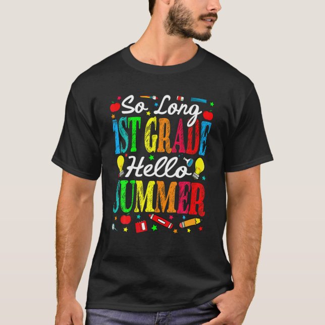 Camiseta Hola, Verano De Primer Grado El Último Día De La E (Anverso)