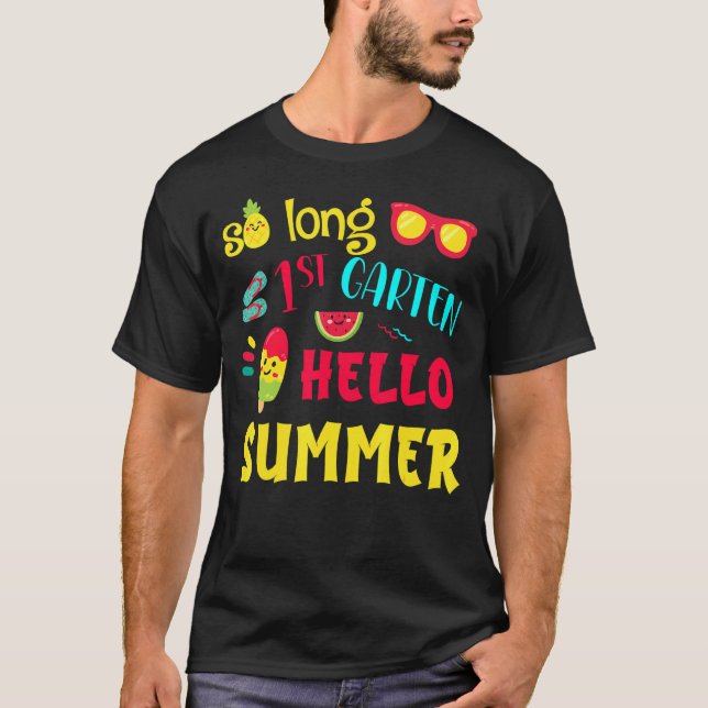 Camiseta Hola, verano de último día de clase, Gra (Anverso)