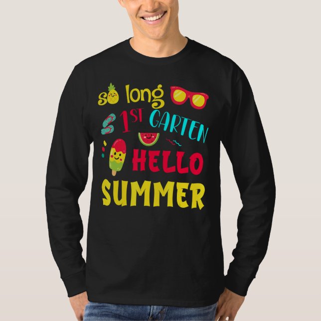 Camiseta Hola, verano de último día de clase, Gra (Anverso)