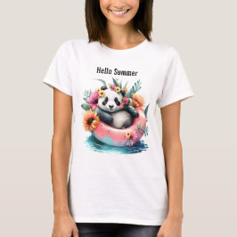 Camiseta Hola verano dulce Panda escalofriante en un tubo i
